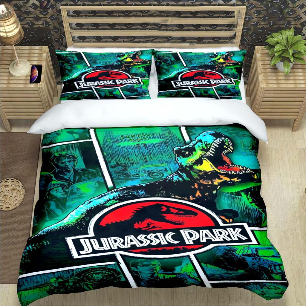 2025 Fashion Dinosaur J-Jurassic Park Print Bedding Sets Bed Supplies Set Duvet Cover Bed Comforter Set Bedding Set Luxury Gift