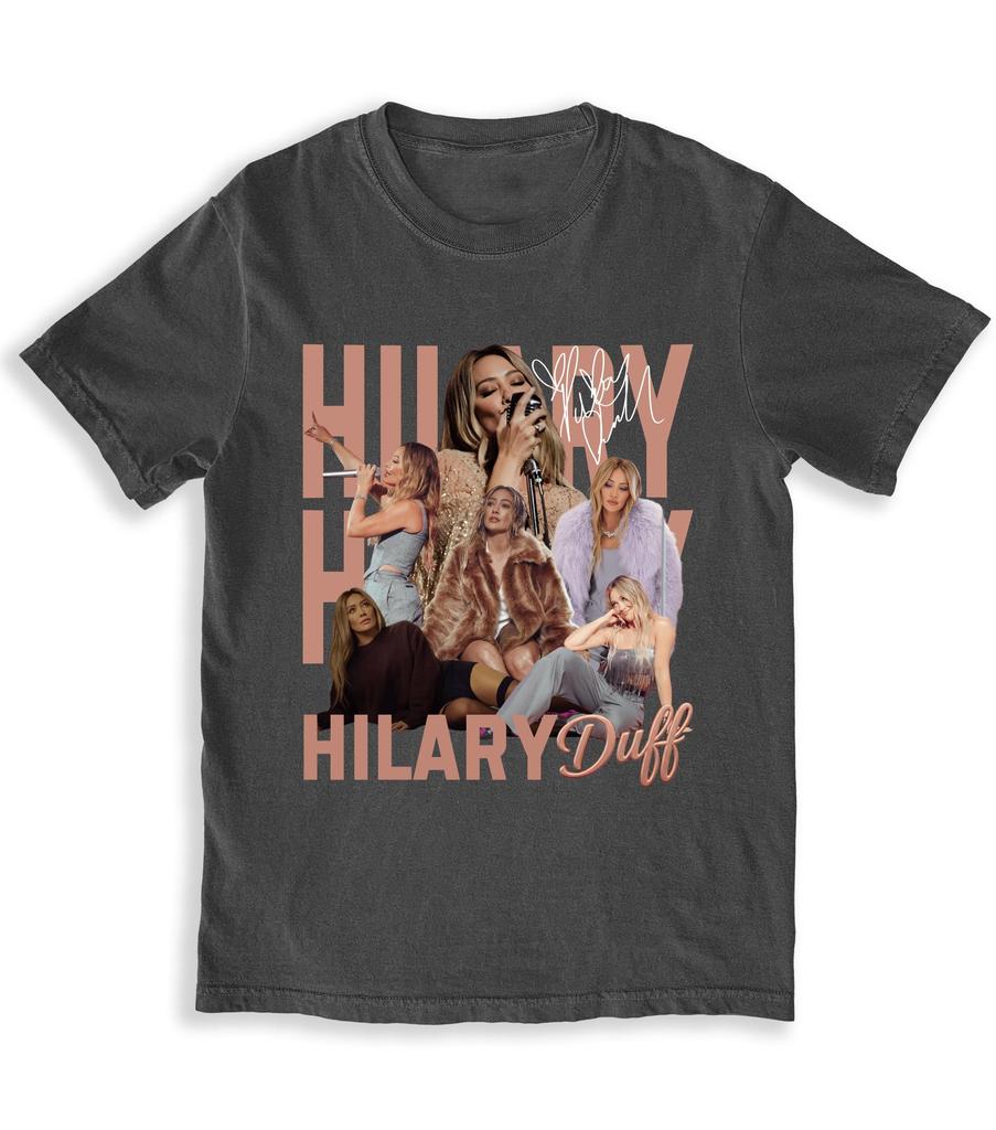 Hilary Duff Lucky Me Tour Tshirt Hot Sales Unisex and Women Summer Cotton Clothing Fashion Y2K Short Sleeves Street Wear Unisex