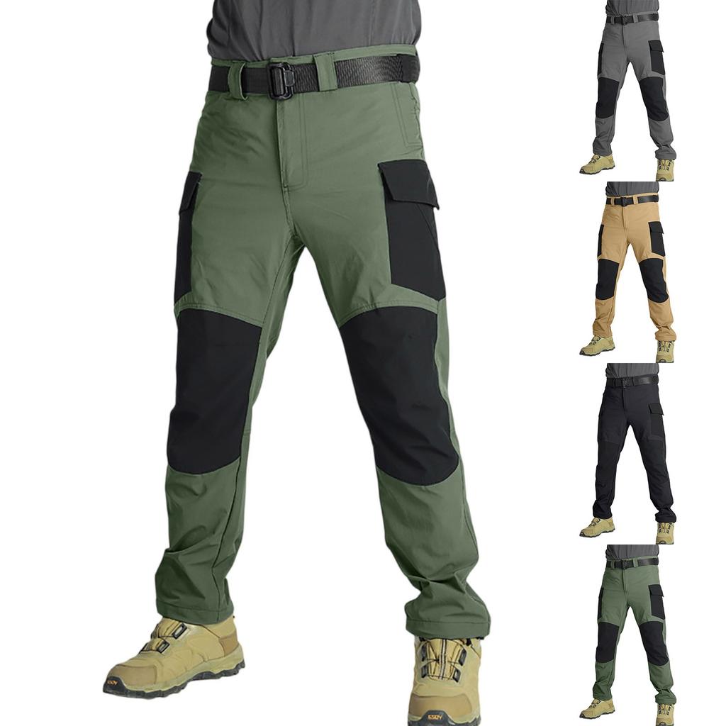 Мужские рабочие брюки для улицы, работы, рыбалки, кемпинга, водонепроницаемые, износостойкие, многокарманные (Ремень в комплект не входит)