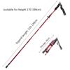 1PC 5-Section Outdoor Fold Trekking Pole Camping Portable Walking Hiking Stick For Nordic Elderly Telescopic Easy Put Into Bag