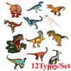12Pcs Dinosaur Patch for Clothing Iron Embroidered Patch Applique Iron On Patches Accessories