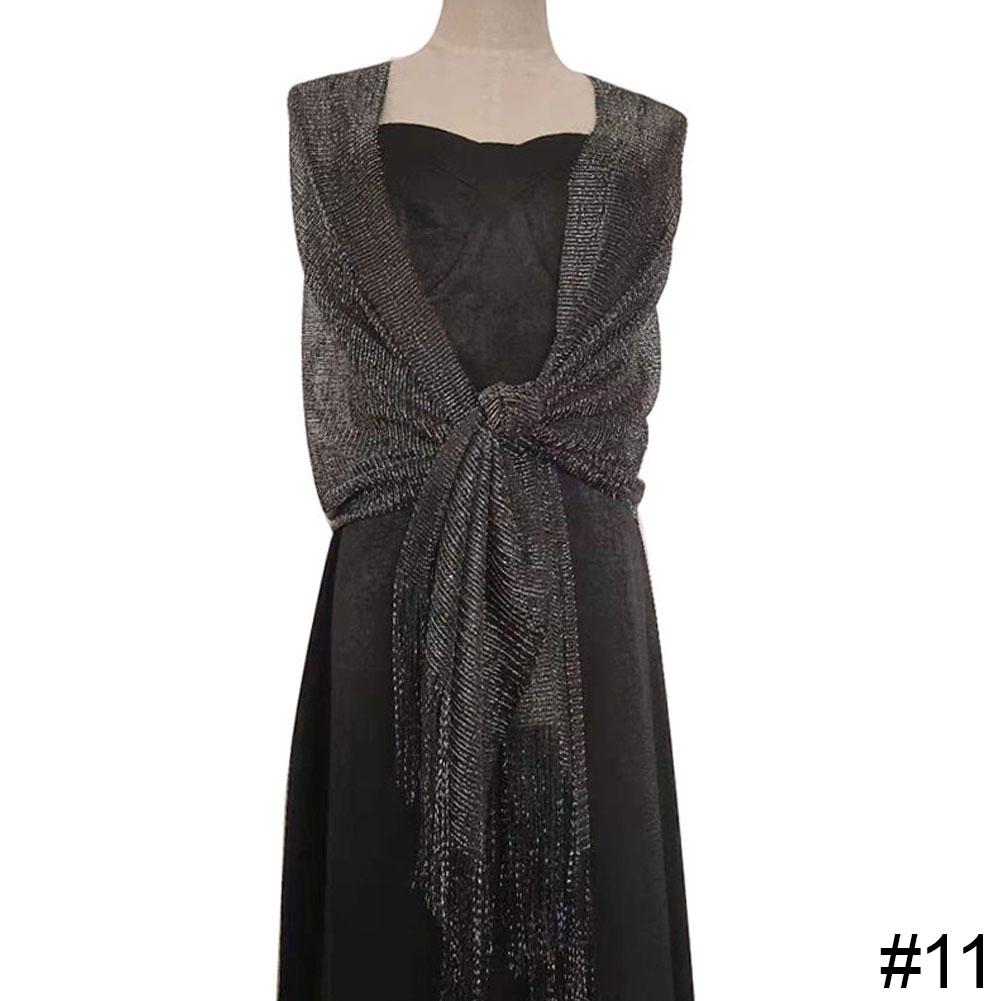 Женские элегантные вечерние платья, шали, золотые, серебристые проволочные кисточки, женские вечерние свадебные аксессуары, шарф