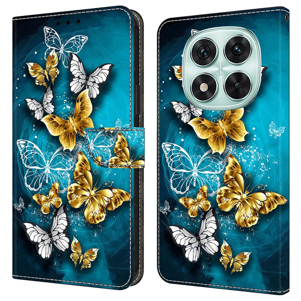 Для Xiaomi Redmi Note 14 Pro 4G Чехол Кошелек Подставка С Принтом Узор Искусственная Кожа Книжка Чехол для Телефона