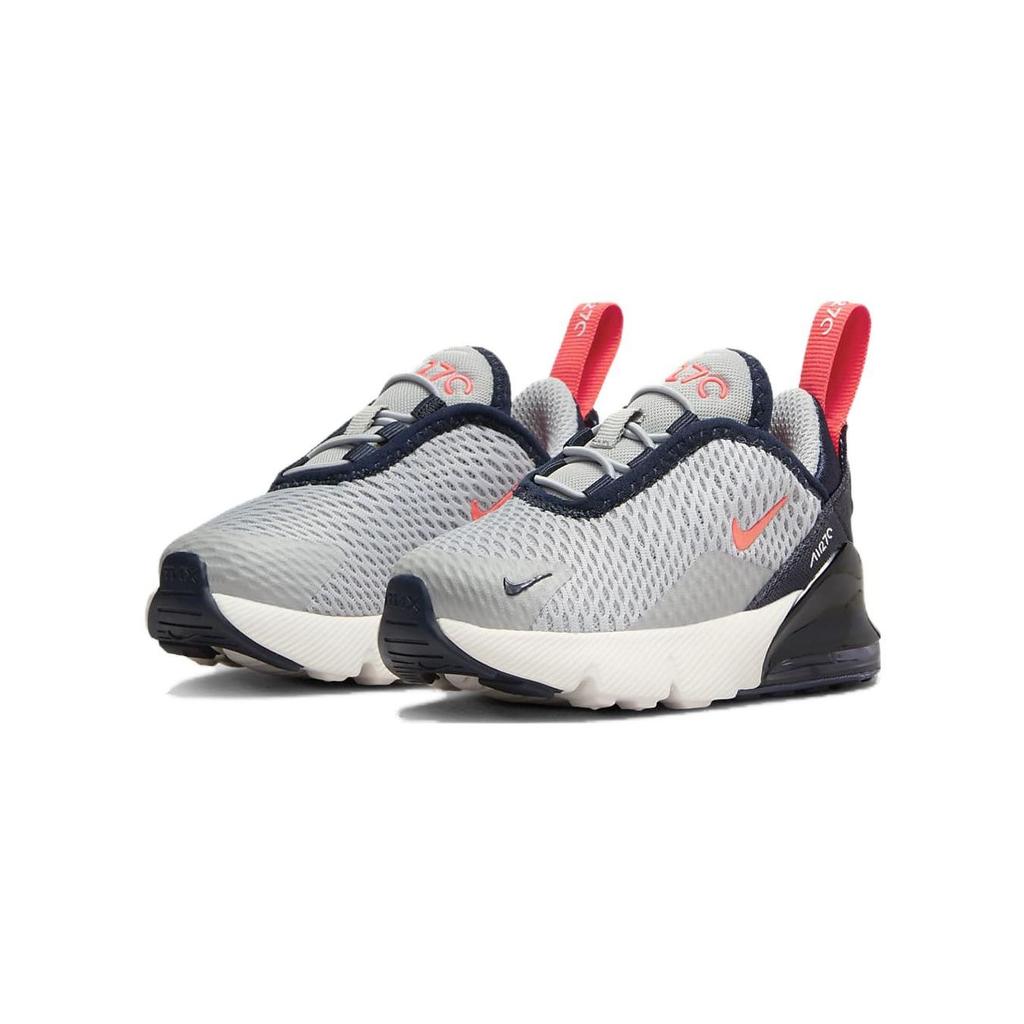 Nike Air Max 270 TD Светло-дымчато-серый Ярко-пурпурный Детские кроссовки Темно-обсидиановый Фантом DD1646-028