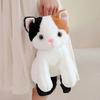 Super Cute Trendy And Fashionable Cat BackpackPlush Cat Backpack Pure Handmade Simulation Cat Shopping Bag For Birthday Gifts