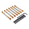 7PCS Adjustable Aluminum Steering age Servo Pull Rod Turnbuckle Metal 4001 1/10 Car Upgrade Parts