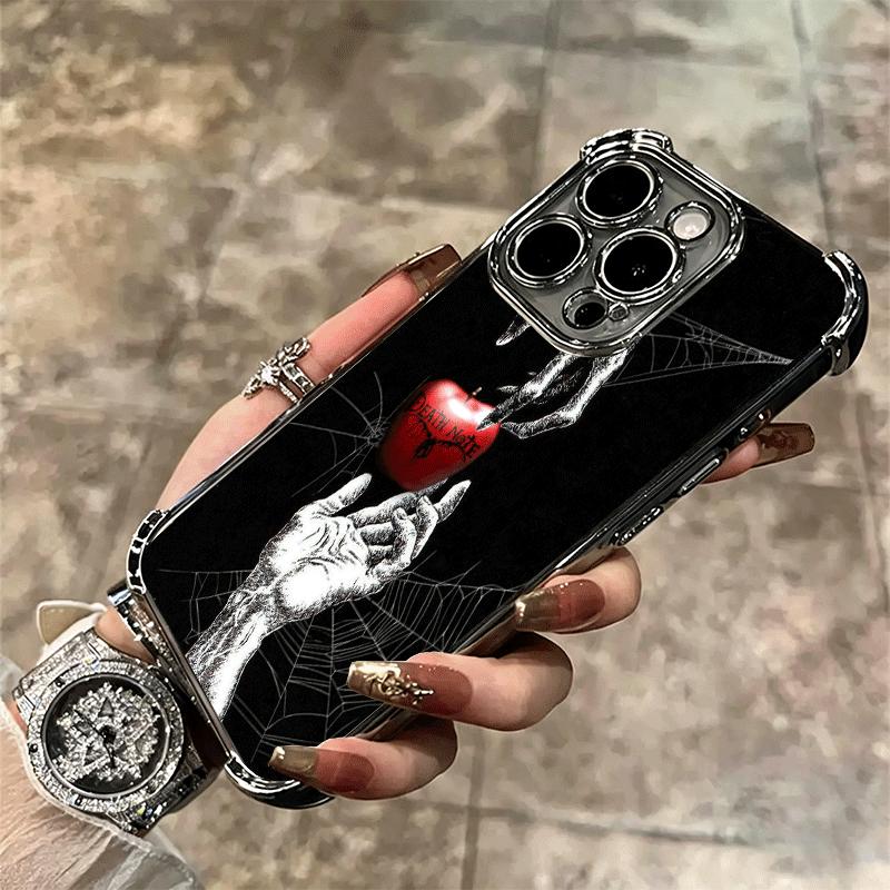 N-Notes D-Смерти Аниме Рюк Мягкий Чехол Для Телефона Для iPhone 15 16 17 Air 14 Pro Max 16E Plus 13 12 Mini Покрытие Защита От Падения Fundas