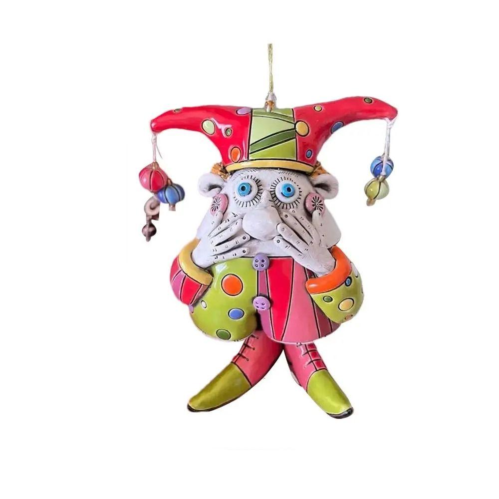 Красочные украшения с колокольчиками-шутами, модель клоуна, украшение с колокольчиками-клоунами, подвеска на дереве, клоун, колокольчик ветра