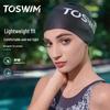 Экологичная силиконовая шапочка для плавания TOSWIM для длинных волос
