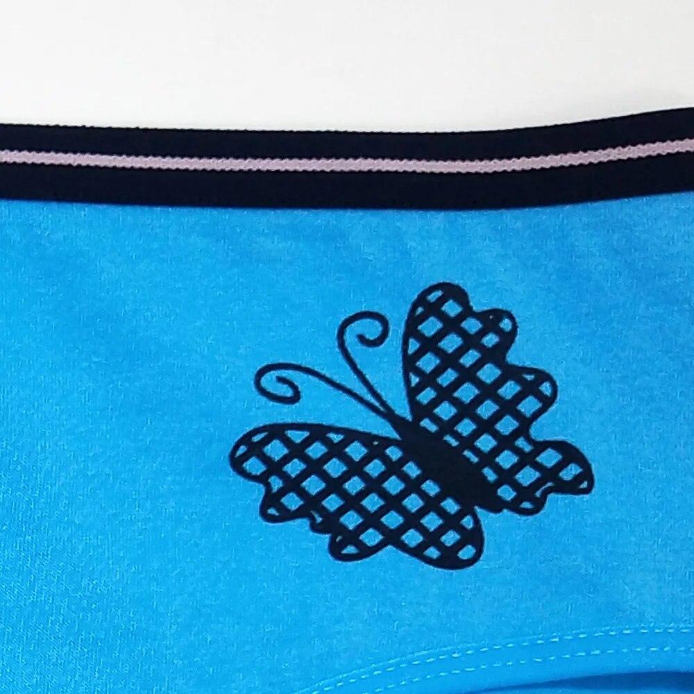 Нижнее белье, женские трусики, хлопковые, со средней посадкой, мягкие сексуальные трусы с бабочкой, женские трусики, большие размеры для женщин, 6 шт./лот