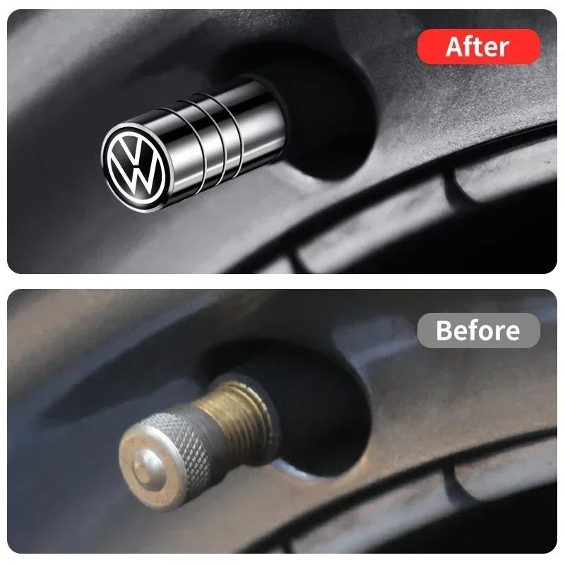Автомобильные Колпачки Клапанов Колес Для Volkswagen VW 4 ШТ Металлические Колпачки Клапанов Колес Автомобиля Для Шин Воздушных Клапанов Ствола Защитные Колпачки Чехол Авто Аксессуары Для VW Volkswag