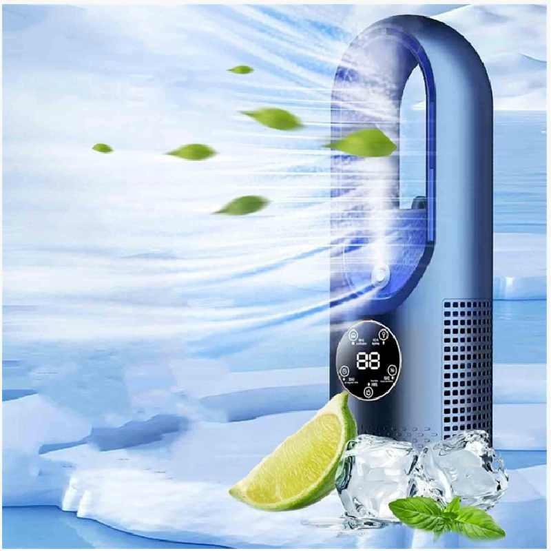 Rechargeable Usb Desktop Fan With Spray Humidifier And Touch Operation For Home And Gift