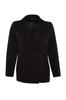 Women's Fashion New Big Size Jacket Black Double Closure Woven Blazer Jacket