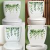 Wholesale of Green Plant Leaf Bathroom Toilet and Toilet Stickers for Home Beautification and Decoration
