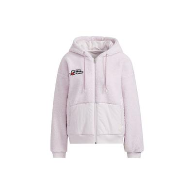 Neo Sesame Street Collaboration Letter Logo Спортивная хлопковая куртка с капюшоном Женская куртка розового цвета HD7288