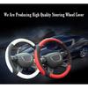 Moto Car Anti-Slip Leather Steering wheel Cover Universal car Steering Wheel Protective Cover Fashion Style 38cm