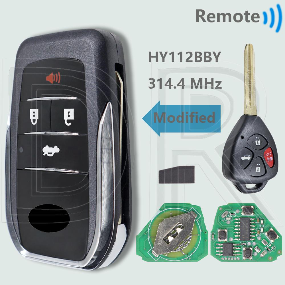 DR HYQ12BBY USA 11h29 Europe 314.4/433.93MHz 4D67/72 G Car Remote Key For Toyota Corolla Yaris Venza Camry Avalon Matrix RAV4