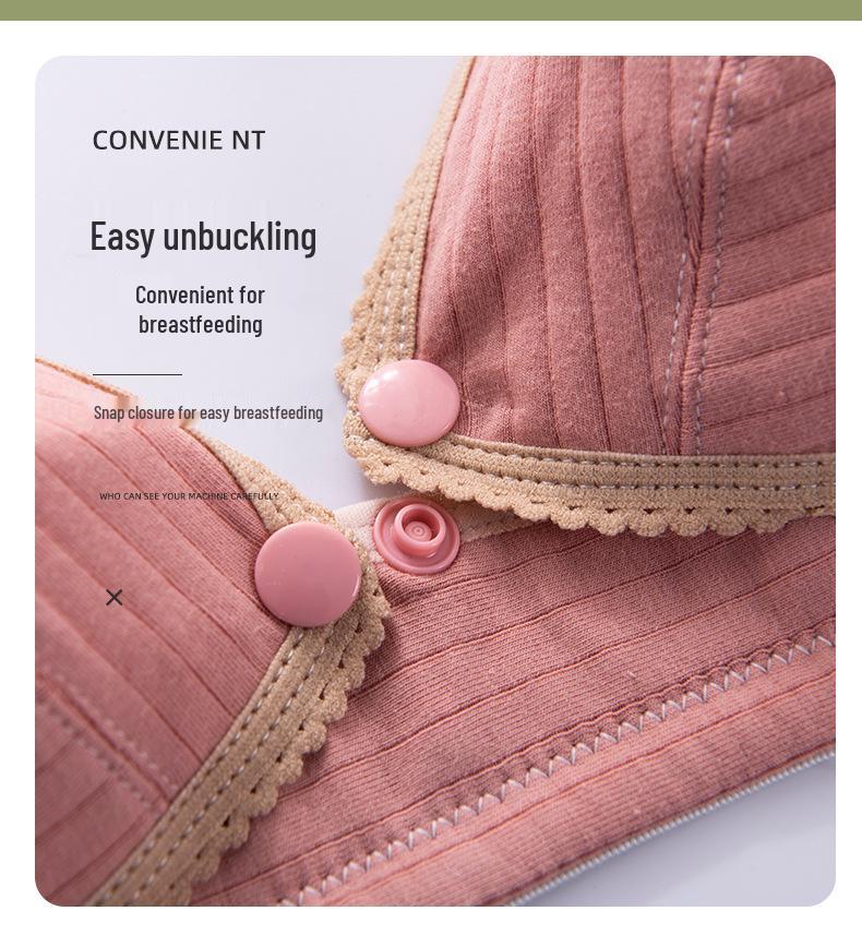 Беспроводной бюстгальтер для кормления большого размера - Застежка спереди, Дышащий, Предотвращающий провисание, Поддерживающий