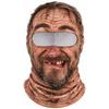 3D Face Printed Old Man Balaclava Face Mask White Mustache Ski Mask Hood Novelty Headwear  For Men