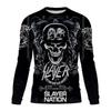 Мужская футболка с длинным рукавом, круглый вырез, череп ужаса, 3D-принт SLAYER, уличный тренд, стиль Харадзюку, хип-хоп одежда, толстовка, топы