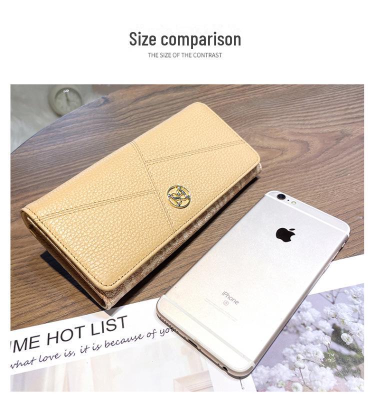 Женский кошелек из мягкой коровьей кожи большой емкости, держатель для нескольких карт, подходит для мобильного телефона, универсальный дизайн 2024 г.