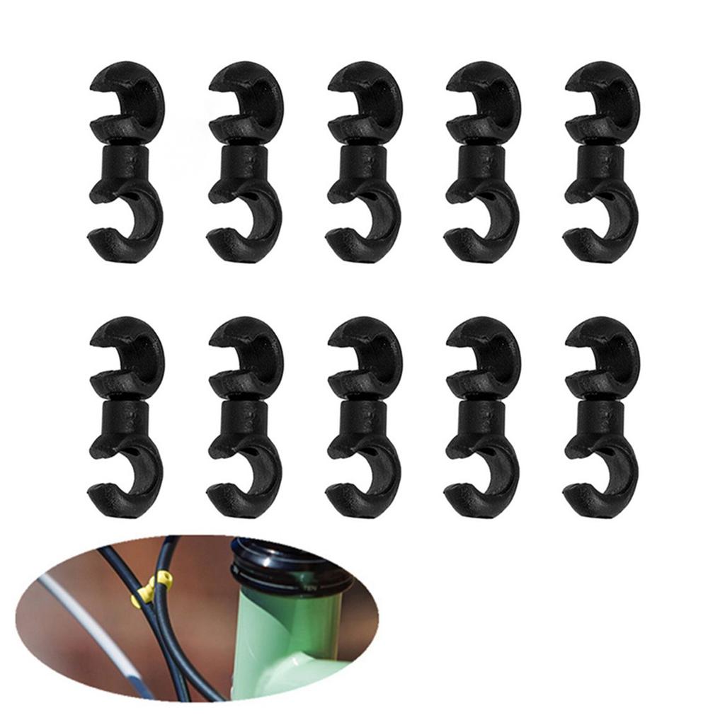 10Pcs Bicycle Cable Clips Rotating Hooks MTB Bike Derailleur Shift Cable Brake Cable Housing Fixing Holder Organizer