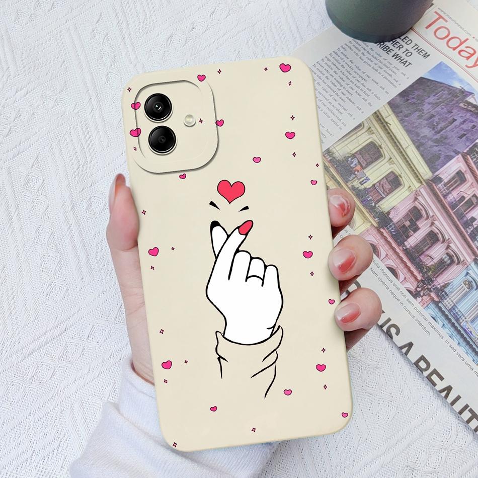 For Samsung Galaxy A04 A04E A04S Phone Case Cat Camera Protection Liquid Silicone Back Cover For Samsung A 04 E S Bumper Shell