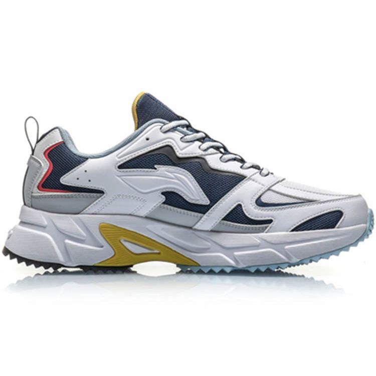 Li-Ning Нескользящие износостойкие низкие кроссовки для бега мужские кроссовки Deep-Water-Duck-Blue ARLQ001-3
