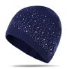 Rhinestone Decor Knitted Hat Stylish & Shiny Beanies Hat Casual Winter Fall Hat  Outdoor Streetwear