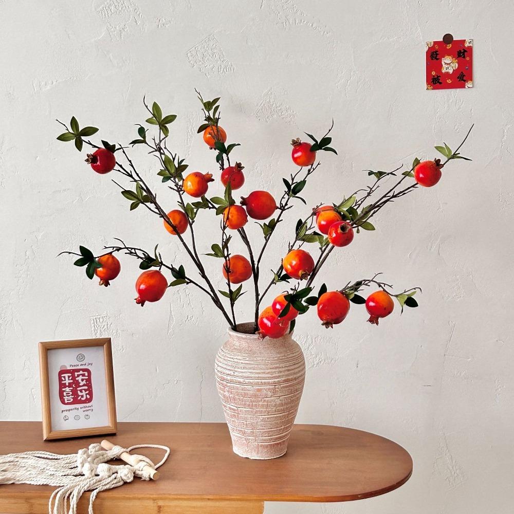 Simulation Artificial Pomegranate Long Branch Artificial Plants Garden Decoration