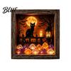 Готический Shadow Box Ночник DIY Подсвечиваемый Хэллоуин Призрак Набор Деревянная Рамка Светодиодный Теплый Свет 3D Картина Набор для Творчества Память с Хрустальным Стеклянным Панелью,