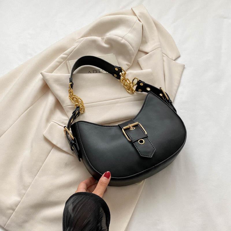 Stylish Pu Crescent Bag For Women With Chic Design And Versatile Color Options