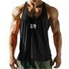 Мужской жилет без рукавов с принтом, свободный узкий жилет, спортивный топ для фитнеса