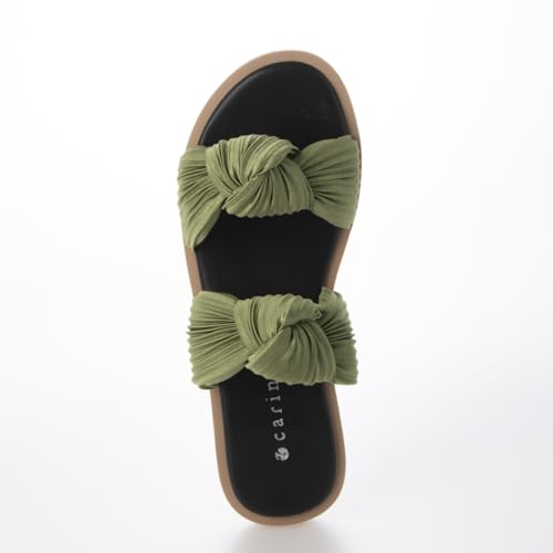 Carino CAST44090 Women's Green Sandals, Size 22.5 cm