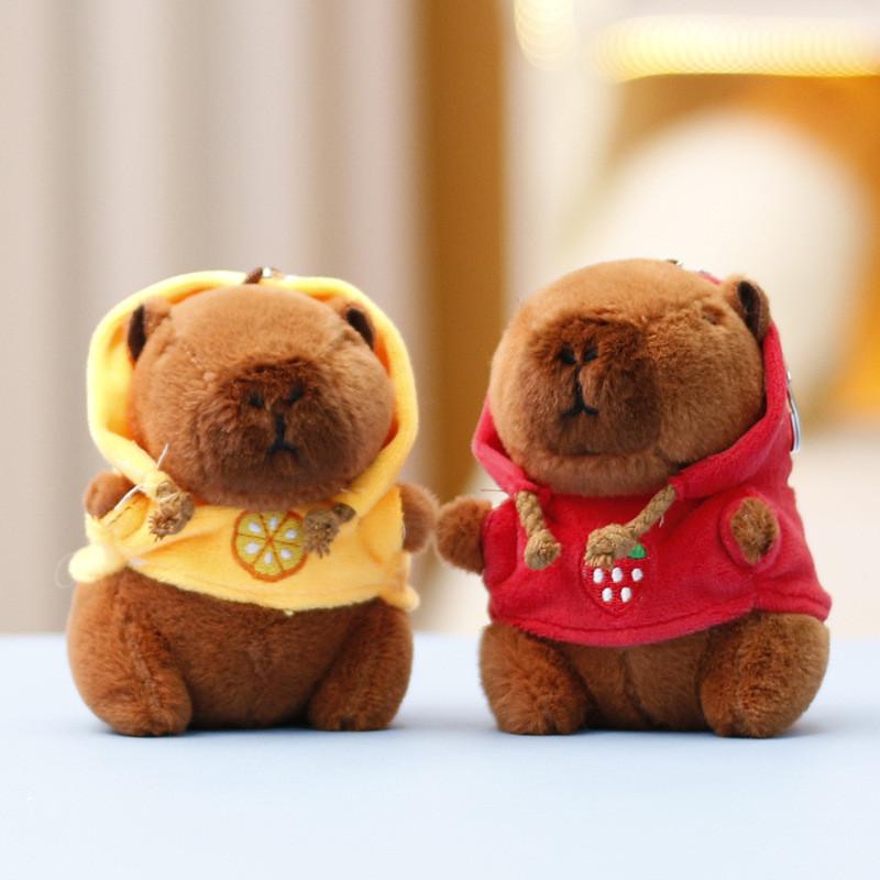 Худи Капибара Плюшевая Кукла Брелок Мультяшный Животный Подвеска Украшение Подарки