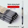 Quick-Dry 0.5mm Needle-Tip Black Rollerball Pen, Large Capacity, Ideal for Student Exams