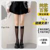 Transparent Calf Socks Velvet Black Socks Women's JK Spring and Summer Thin Pressure Socks Medium Tube Autumn Stockings
