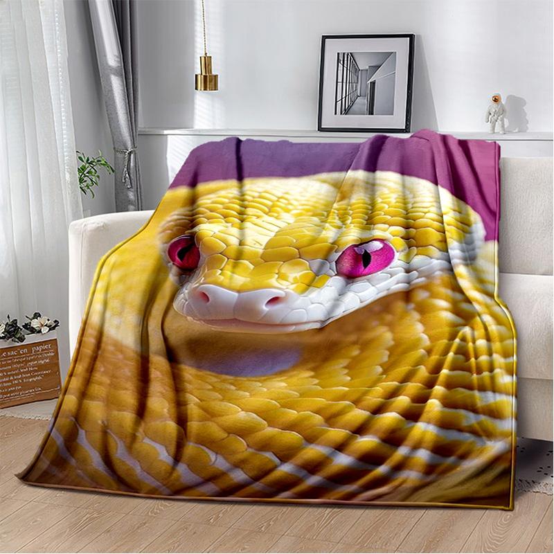 Gothic Snake Serpent Python Viper Blankets Soft Throw Blanket for Home Bedroom Bed Sofa Picnic Travel Office Cover Kids gift