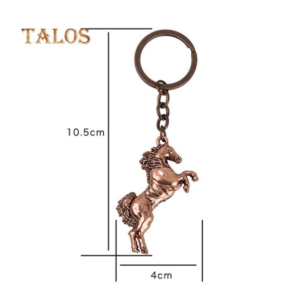 Cool Horse Key Chain Ring Solid Color Keychain Purse Bag Decor Pendant Hanging Accessories