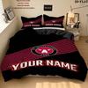 Midtjylland Fodboldklub Bedding Quilt Set Quilt Cover Pillowcase Home Decoration Birthday Gift (1 * duvet cover + 2 * pillowcase, without core)