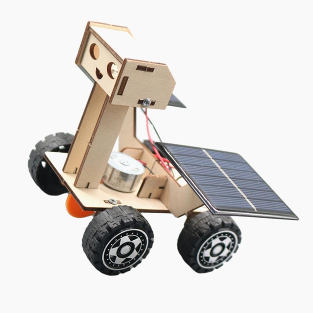 Игрушка-головоломка на солнечной энергии Lunar Rover, деревянная модель автомобиля, комплект для самостоятельного научного эксперимента
