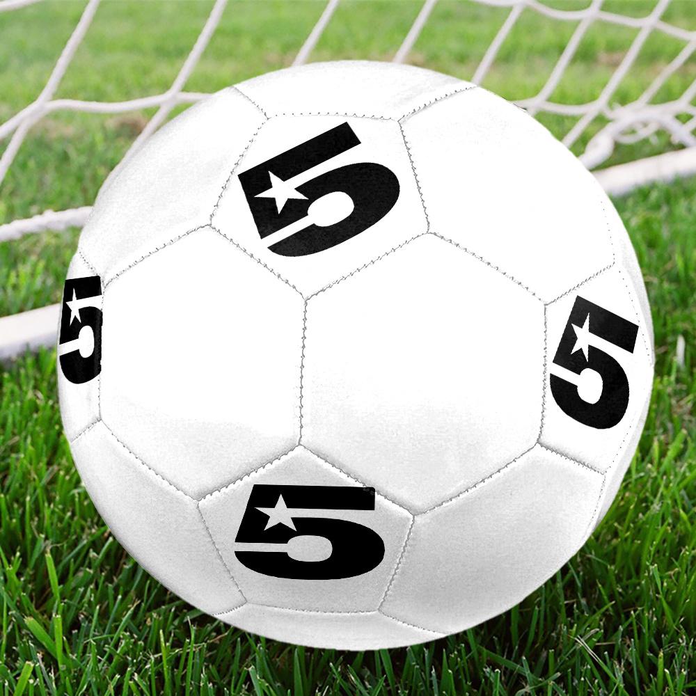 1PC Number Five Soccer Ball Size 5 Football Machine Sewn Indoor/Outdoor Universal Football W53