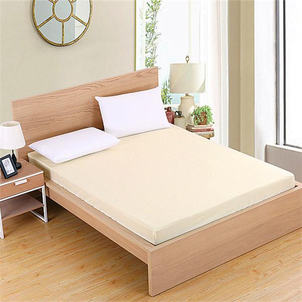 1 шт. простыня сплошного цвета, простыни из полиэстера, наматрасник 160 см x 200 см, наматрасник, покрывало (Нет наволочки)