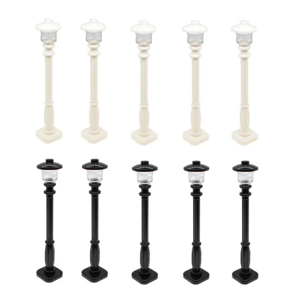 City Street Series Building Blocks Accessories Rail Transit Train Signal Light Railings Brick Toilet Flower Bed Phone Box Toy