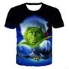 Summer New Green Hair Monster 3D Digital Printed Casual Loose Breathable Women's Short Sleeve Round Neck T-shirt