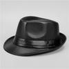 Top Hat Men's Middle-aged Hat Men's Winter British Jazz Hat Autumn and Winter Gentleman's Hat Casual Leather Hat