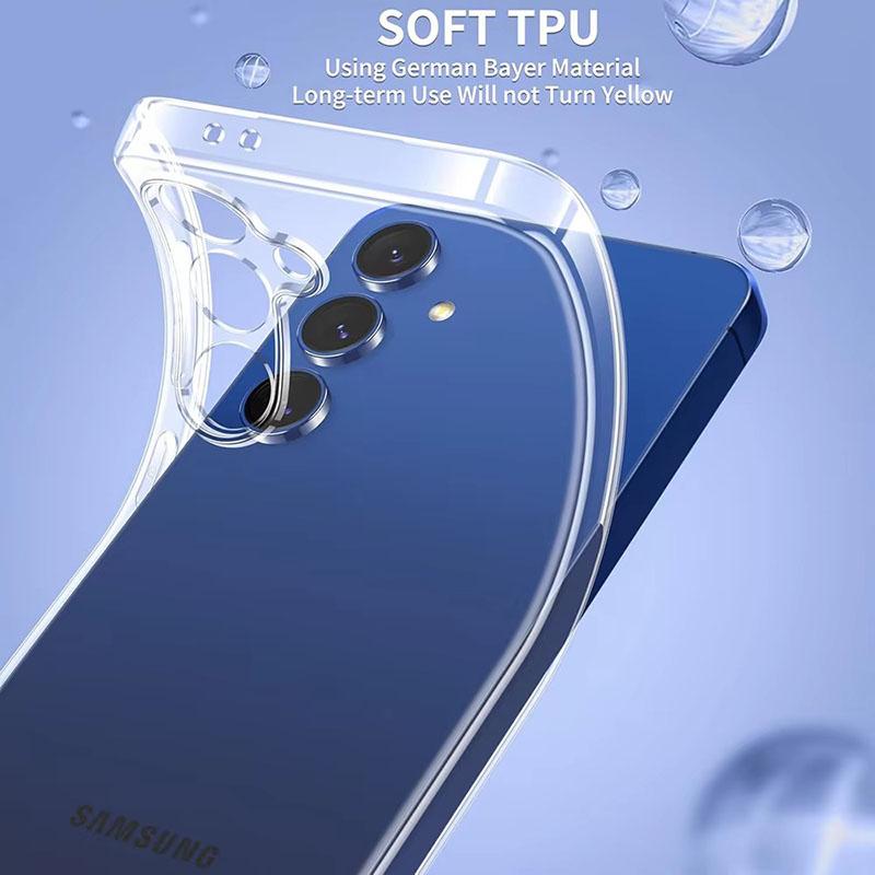 Противоударный прозрачный мягкий силиконовый чехол для Samsung S25 S24 S23 S22 S21 Ultra plus note20 Galaxy Чехлы для телефонов