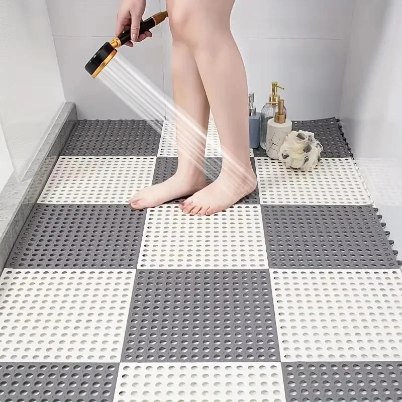 1 комплект/2 комплекта/3 комплекта - коврик для пола в душевой комнате, нескользящий коврик для ванной, полый водоизоляционный коврик для ног в ванной, костюм для плавания