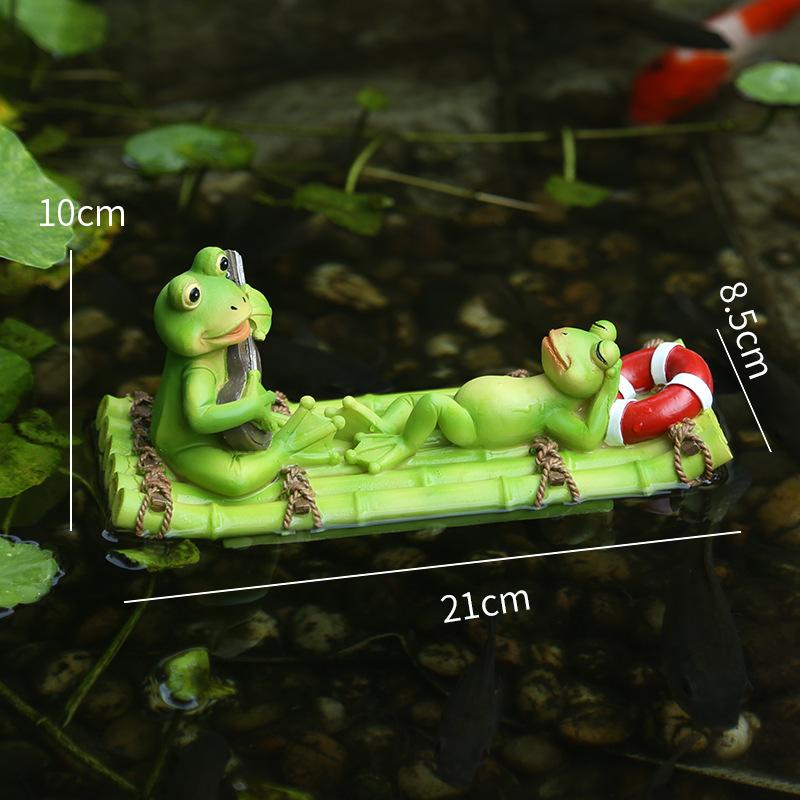 Миниатюрное украшение для сада фей, статуя, фигурки лягушек, плавающий пруд, аквариум, ландшафтный орнамент, домашний декор для улицы
