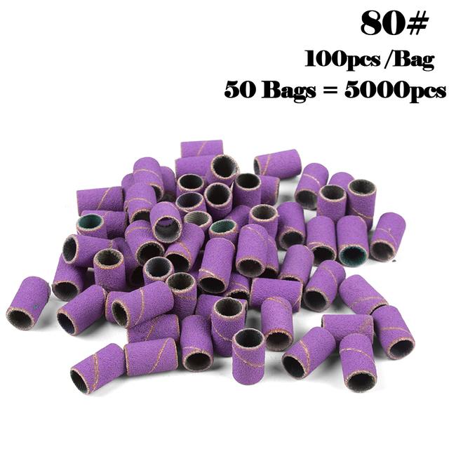 5000 шт шлифовальные ленты для дизайна ногтей 80 # 120 # 180 # 240 шлифовальная лента для маникюра, дрель для удаления гель-лака, педикюра